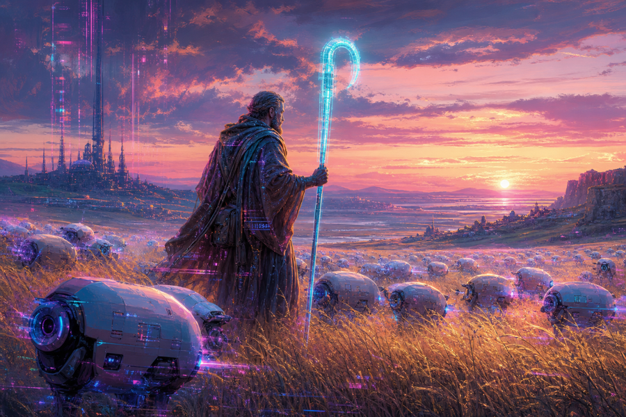 Neon Shepherd illustration